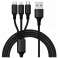 Väggladdare Snabb 4x USB QuickCharge 3.0 QC-kabel 3in1 USB C bild 5