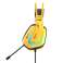 Dareu EH732 USB RGB gaming hodetelefoner gul bilde 1