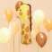 Balon foliowy urodzinowy cyfra &quot;1&quot;   Żyrafa 31x82 cm zdjęcie 1