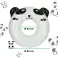 Panda anel de natação inflável 80cm max 60kg foto 5
