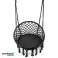 HANGING GARDEN SWING ARMCHAIR WITH CUSHION BLACK image 2