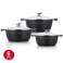 Royalty Line RL BS1006M: 6 Pieces Non Stick Marble Coated Casserole Set image 2