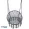 Κομψή και κομψή κρεμαστή πολυθρόνα Garden Swing σε γκρι, ανθεκτική στις καιρικές συνθήκες, χωρητικότητας 150 kg εικόνα 3