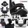 Herzberg HG 8082: Tri-kleuren gaming- en bureaustoel met T-vorm accent wit foto 4