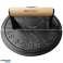 Pressa per carne in ghisa Ø22cm KINGHoff KH 1760 - Ideale per hamburger, bistecche, pancetta e pane foto 2
