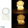 Lampka nocna dla dzieci silikonowa 8 LED USB biała astronauta zdjęcie 3
