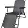 Garden deckchair foldable waterproof graphite image 1