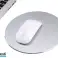 Alogy aluminum mouse pad for apple magic mouse round silver image 1