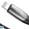 Baseus Horisontal LED Apple Lightning USB-kabel 50cm Svart bilde 2
