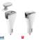 Benks 2in1 Bluetooth Earphone Car Charger 2x USB white image 2