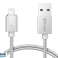 Magnetisk kabel Elough usb Lightning iphone ipad ipod silver bild 1