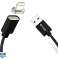 Magnetisk kabel Elough usb Lightning iphone ipad ipod svart bild 2