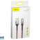 Baseus Horisontal LED Apple Lightning 50cm rød USB-kabel bilde 5