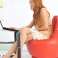 Adjustable aluminum folding desk Alogy table with fan on l image 2