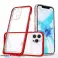 Skaidrus 3in1 dėklas, skirtas iPhone 12 Pro gelio dėklas su rėmeliu raudonu nuotrauka 2