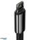 Baseus Tungsten USB-kabel Lyn 2 4 A 2 m svart CALWJ A01 bilde 2