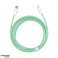 Baseus dynamický USB kabel typu C Lightning Power Delivery 20W 2m zelená fotka 1