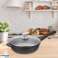 Royalty Line RL BDF24 M: 24cm Casserole de cuisson revêtue de marbre w / Couvercle en verre photo 1