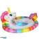 Babysvømmering, oppblåsbar ring for barn med enhjørningssete, maks 23kg, 3-4 år gammel INTEX 59570 bilde 4