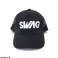 Black baseball caps with SWAG text print and velcro back closure image 1