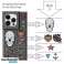 Pinit Dynamic Tattoo Pin Case Kit pour iPhone 14 Pro 6.1 « noir / bl photo 2