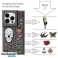 Pinit Dynamic Tattoo Pin Case Kit för iPhone 14 Pro 6.1" svart/bl bild 1