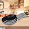 Royalty Line RL FM3F: Mramorový povlak Kovaný hliník 3 kusy Fry Pan Set Red fotka 3