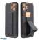 LEATHER Case Ständer für SAMSUNG Galaxy A53 schwarz Bild 2