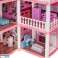 Dollhouse pink villa DIY 4 levels of furniture 61cm image 4