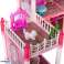 Dollhouse pink villa DIY 4 levels of furniture 61cm image 6