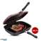 Cheffinger CF DG36: marmuru dengta reversinė dviguba grilio keptuvė 36cm Burgundija nuotrauka 4