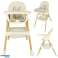High chair with container tray cream color image 4