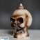 Small skull reflux incense burner image 3