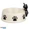 Ceramic French Bulldog on edge feeding bowl image 2