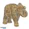 Potiahnutá biela a zlatá figúrka malého thajského slona fotka 2