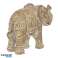 Potažená bílá a zlatá malá figurka thajského slona fotka 3