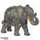 Geometric Black and Gold MediumThai Elephant Figurine image 2