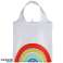Opvouwbare herbruikbare boodschappentas ergens regenboog per stuk foto 2