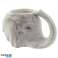 Elefantenkopf geformte Tasse aus Dolomit Keramik Bild 1