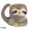 Just Hanging Around Sloth Shaped Mug image 1