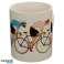 Porselenden yapılmış bisiklet bisiklet kupası fotoğraf 2