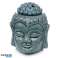 Brucheffekt Thai Buddha Kopf Duftlampe aus Keramik Bild 1