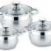 Set med 3 rostfria pannor 3L - 4L och 6L - Royal Swiss bild 2