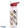 Feline Fine Cat Reusable Plastic Water Bottle with Foldable Straw 550ml image 2