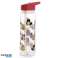 Feline Fine Cat Reusable Plastic Water Bottle with Foldable Straw 550ml image 4
