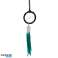 White dream catcher crescent moon with agate pendant image 4