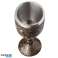 Pirate brushed gold and wood effect decorative goblet image 1