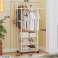 95x35x164cm Double Pole Extra Large Cloth Rack Mehrschichtiges Aufbewahrungsregal für Home Organizer Bild 4