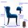 Set of 2 chairs for dining room, kitchen, office, modern style velvet entrance H94xW66xD66 (BLUE) image 6