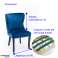 Set of 2 chairs for dining room, kitchen, office, modern style velvet entrance H94xW66xD66 (BLUE) image 5